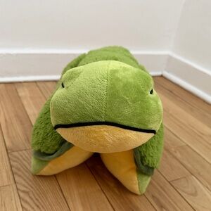 Pillow Pets Green Turtle Plush Folding Pillow Stuffed Animal Soft Kids Toy